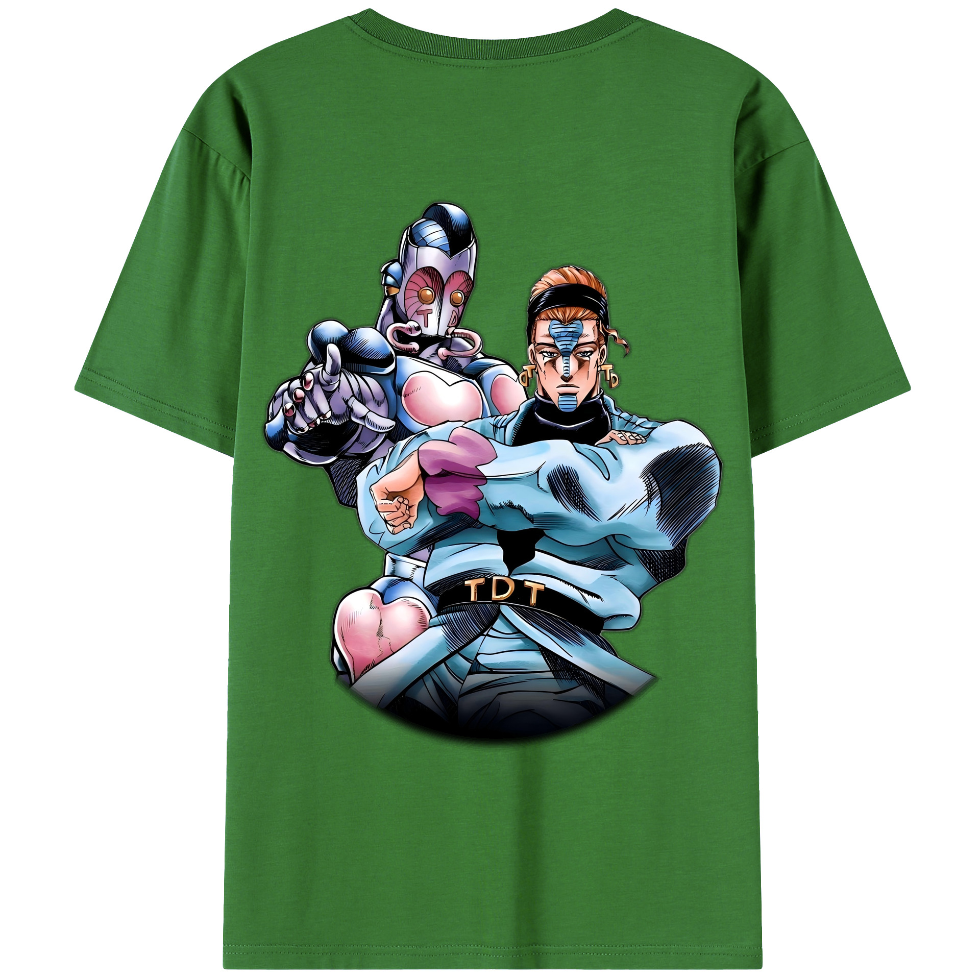 （画像用） ジョジョの奇妙な冒険 ひがしかた じょうすけ JoJo's Bizarre Adventure Higashikata Josuke レディース半袖Tシャツ(バックプリント)